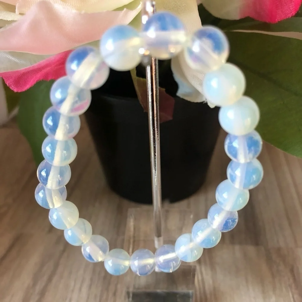 Opal Crystal Glass Beads Stretchable Bracelet 7